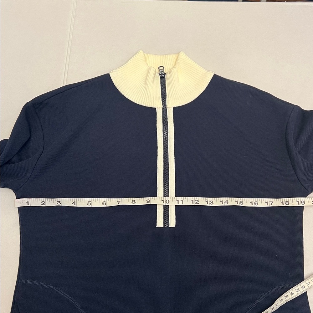 KRIMSON KLOVER BLUE & WHITE QUARTER ZIP PULLOVER SWEATER SKI RESORT WEAR XS - Picture 10 of 12
